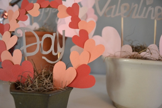 diy valentines heart paper topiary 
